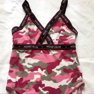HoneyBum Pink Camo Bodysuit